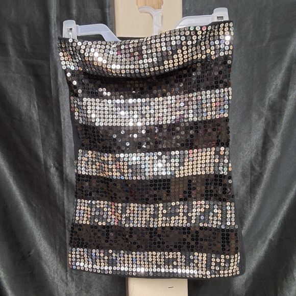 Maurices Black and Silver Sequin Mini Tunic - Picture 1 of 10